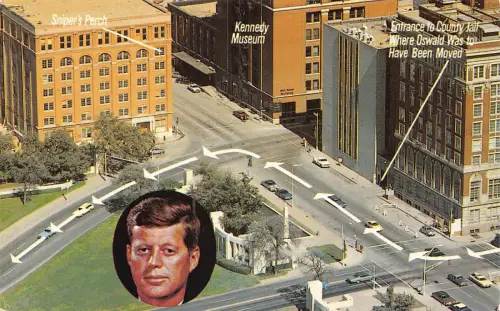 B040 Politiker Präsident John F Kennedy Attentat Vintage Postkarte