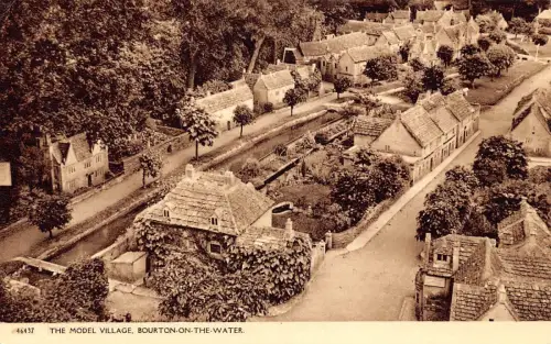 England Model Village Bourton on the Water Vintage Postkarte