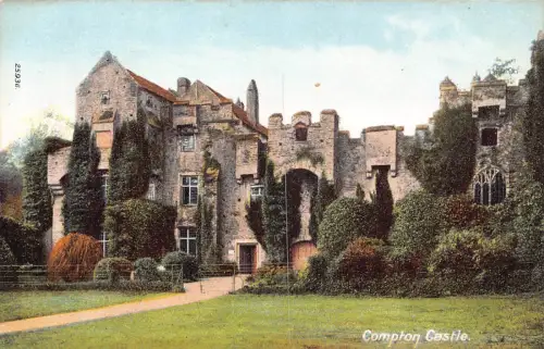 England Compton Castle Vintage Postkarte