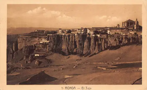 Spanien Ronda El Tajo Vintage Postkarte