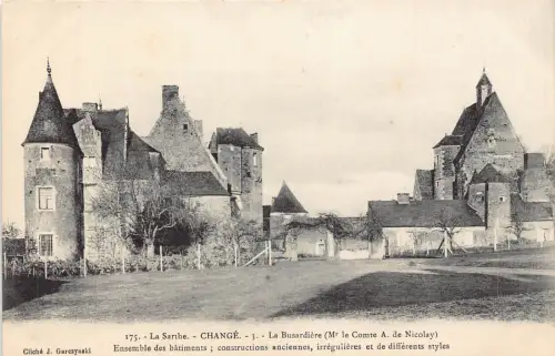 Frankreich La Sarthe Change La Busardiere Ensemble des Batiments Vintage Postkarte