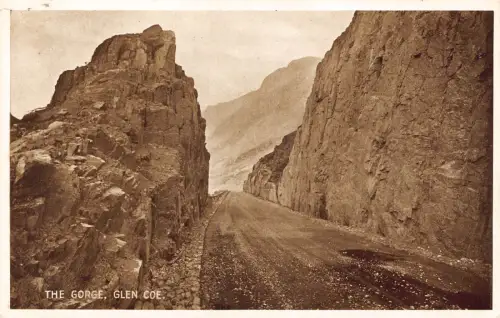 Schottland The Gorge Glen Coe Vintage Postkarte
