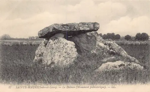 Frankreich Sainte-Maure Le Dolmen Vintage Postkarte