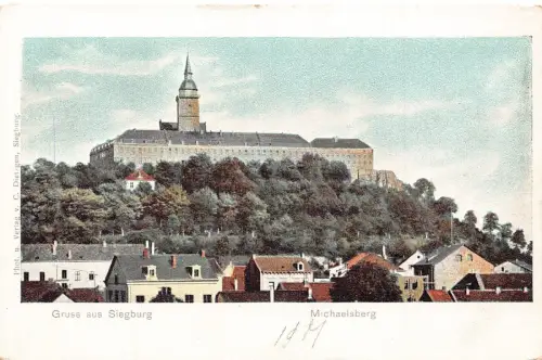 A103 Deutschland Gruss aus Siegburg Michaelsberg Zitadelle Litho Vintage Postkarte