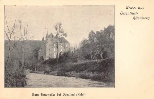 A102 Deutschland Gruss aus Odenthal Altenberg Burg Steauweiler Postkarte