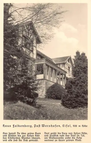 A104 Deutschland Haus Falkenberg Post Wershofen Eifel Gedichthaus Postkarte