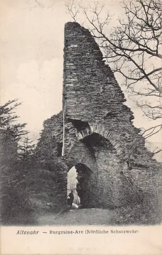 A104 Deutschland Altenahr Zitadellenruine Noerdliche Schutzwehr Vintage Postkarte
