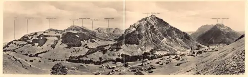 A105 Deutschland Mittelberg Gipfel Elferkopf Fiedere RPPC Panorama Postkarte