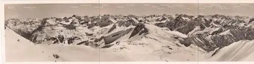A105 Deutschland Rundblick Nebelhorn Bayr Allgäu RPPC Panorama Postkarte