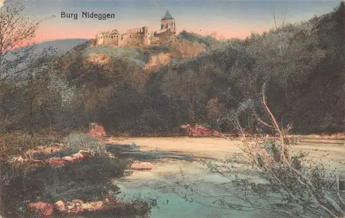 A106 Deutschland 1913 Burg Nideggen Zitadelle Vintage Postkarte