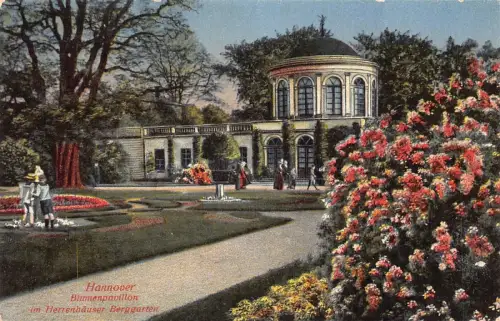 L204 Deutschland Hannover Blumenpavillon Herrenhaeuser Berggarten Vintage Postkarte