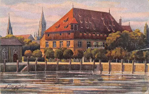 L155 Germany Marschall 1919. Konstanz am Bodensee. Konziliumsgebaeude. Postkarte