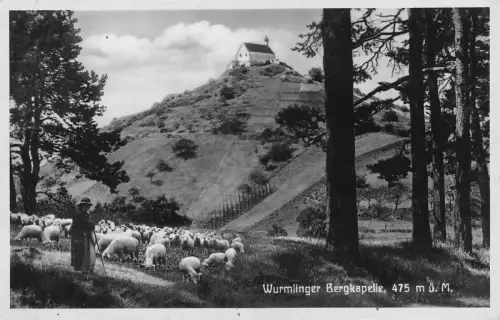 L202 Deutschland Wurmlinger Bergkapelle Schafkapelle RPPC Vintage Postkarte