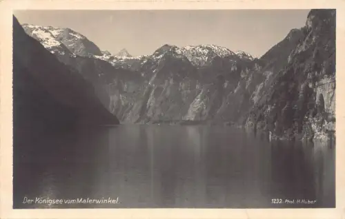 L155 Germany Der Koenigsee vom Malerwinkel. 1232. Foto H. Huber Vintage Postkarte