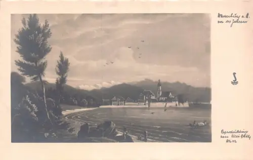 L204 Deutschland Besucht Wasserburg am Bodensee Vintage Postkarte