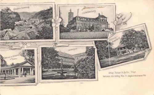 L201 Deutschland Graupen Rosenburg Schlackenburg Herrenhaus Jugendstil Postkarte