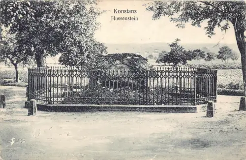 L204 Deutschland 1913 Konstanz Hussenstein Denkmal Vintage Postkarte