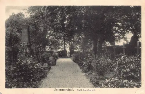 L201 Deutschland Untermarchtal Soldatenfriedhof Garten Vintage Postkarte