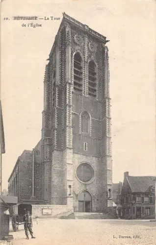 Frankreich Bethune La Tour St Vaast Turm alte Postkarte.