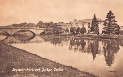 England Seymour Hotel and Bridge Totnes Vintage Postkarte