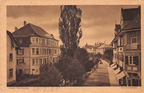 L186 Deutschland 1923 Kurort Wörishofen Straße Häuser Vintage Postkarte
