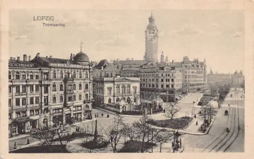 L012 Deutschland 1916 1. Weltkrieg Feldpost Leipzig Thomasring Vintage Postkarte