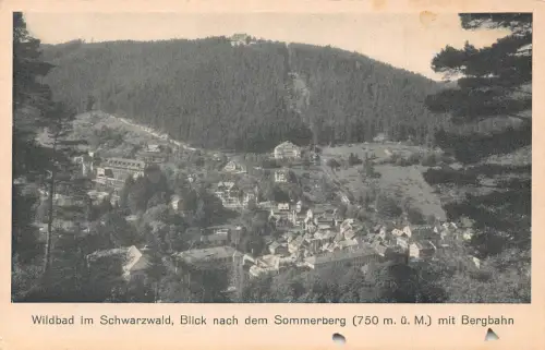 L185 Deutschland 1942 Bad Wildbad Schwarzwald Sommerberg Vintage Postkarte