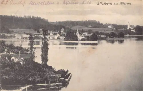 L012 Deutschland Litzlberg am Attersee Vintage Postkarte