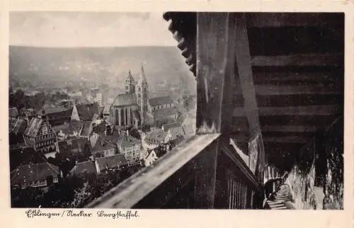 L200 Deutschland 1946 Esslingen / Neckar, Panoramablick von der Burg Postkarte