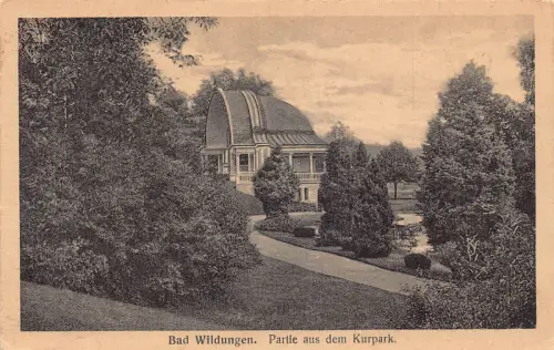 L153 Deutschland 1922 Bad Wildungen. Party aus dem Kurpark. alte Postkarte