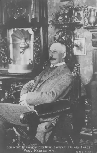 L080 Deutschland Paul Kaufmann Reichspräsident Versicherung Postkarte