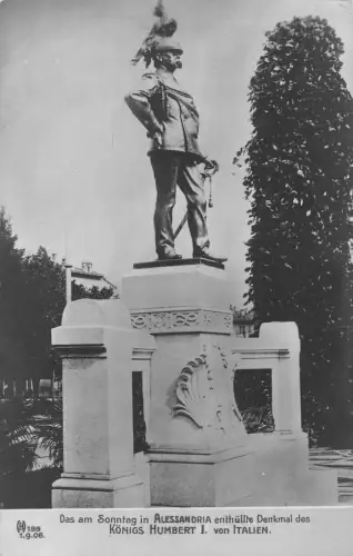 L080 König Umberto I. von Italien Denkmal in Alessandria Postkarte
