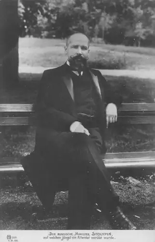 L080 Russland Minister Stolypin nach Attentat Postkarte