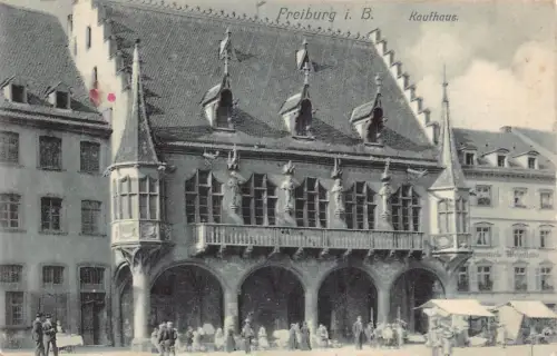 L199 Deutschland 1906 Freiburg i B Kaufhaus Geschäfte Handel Vintage Postkarte