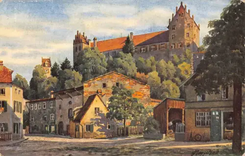 L199 Deutschland Füssen im Bayer Allgäu An der Stadtmauer Vintage Postkarte