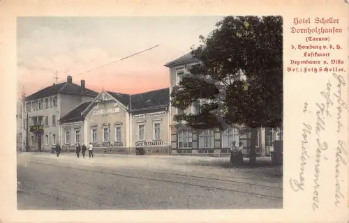 A099 Deutschland 1908 Hotel Scheller Dornholzhausen Luftkurort Restaurant Postkarte