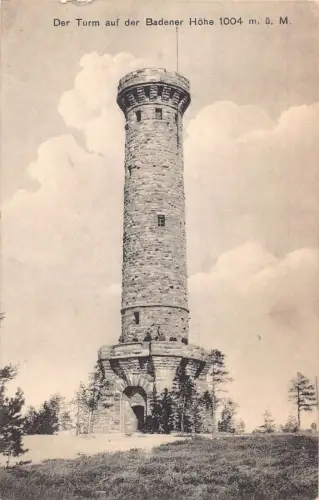 A100 Deutschland 1911 Turm Badener Höhe 1004m Vintage Postkarte