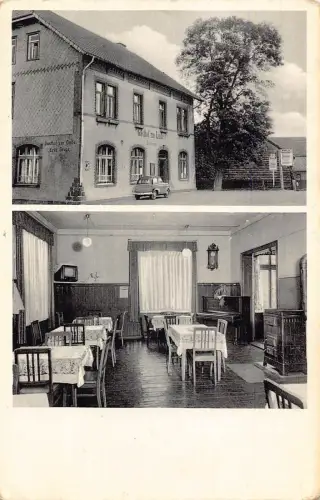 A100 Deutschland Gasthaus zur Linde Mainzholzen Auto Interieur Tisch Stühle Postkarte