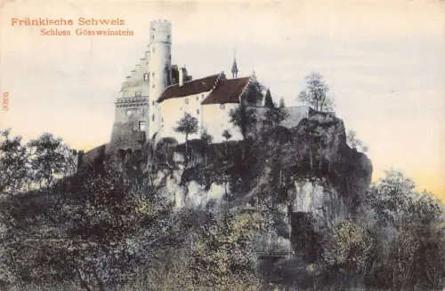 L199 Deutschland 1908 Fraenkische Schweiz Schloss Goessweinstein Vintage Postkarte