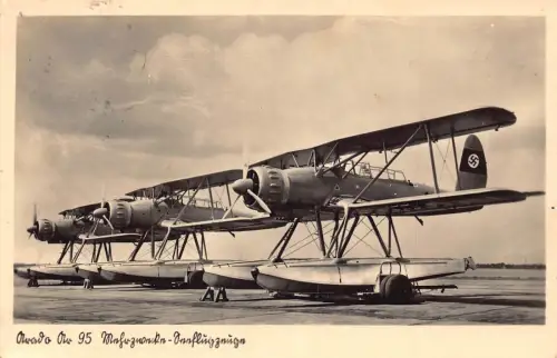 L027 Deutschland 1941 WWII Luftwaffe Wasserflugzeuge Echtfoto Vintage Postkarte