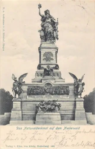 A100 Deutschland 1903 Nationaldenkmal Niederwald Postkarte