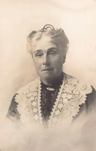 Porträt einer älteren Frau Spitzenschleier Alexanders Studio Woolwich Postkarte