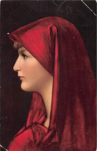 Kunst 1923 Fabiola von Jean Jacques Henner Vintage Postkarte Postkarte