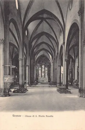 C085 Italien Firenze Chiesa di S. Maria Novella Vintage Postkarte