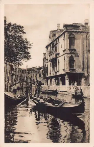 C085 Italien Venezia Rio Priuli Gondel Vintage Postkarte