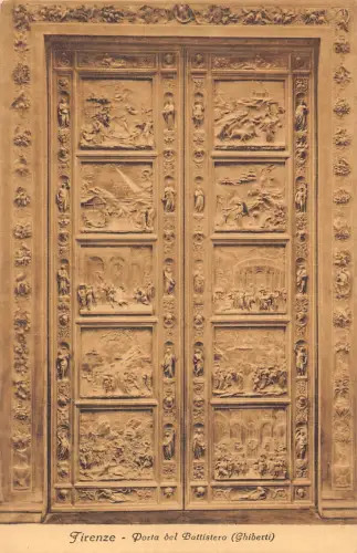 C084 Italien Firenze Porta del Battistero Vintage Postkarte
