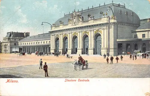 C081 Italien Milano Stazione Centrale Vintage Postkarte