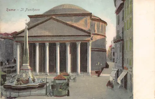 C081 Italien Roma Il Pantheon Vintage Postkarte
