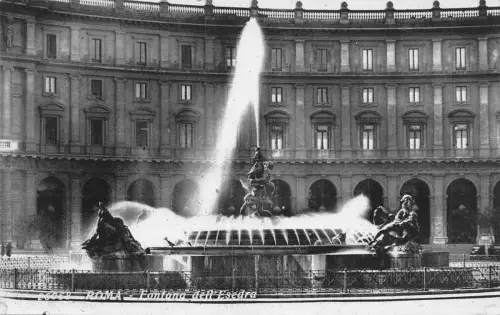 C082 Italien Roma Fontana dell'Esedra Vintage Postkarte