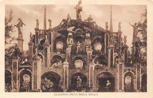C081 Italien Giardino Dell'Isola Bella Vintage Postkarte